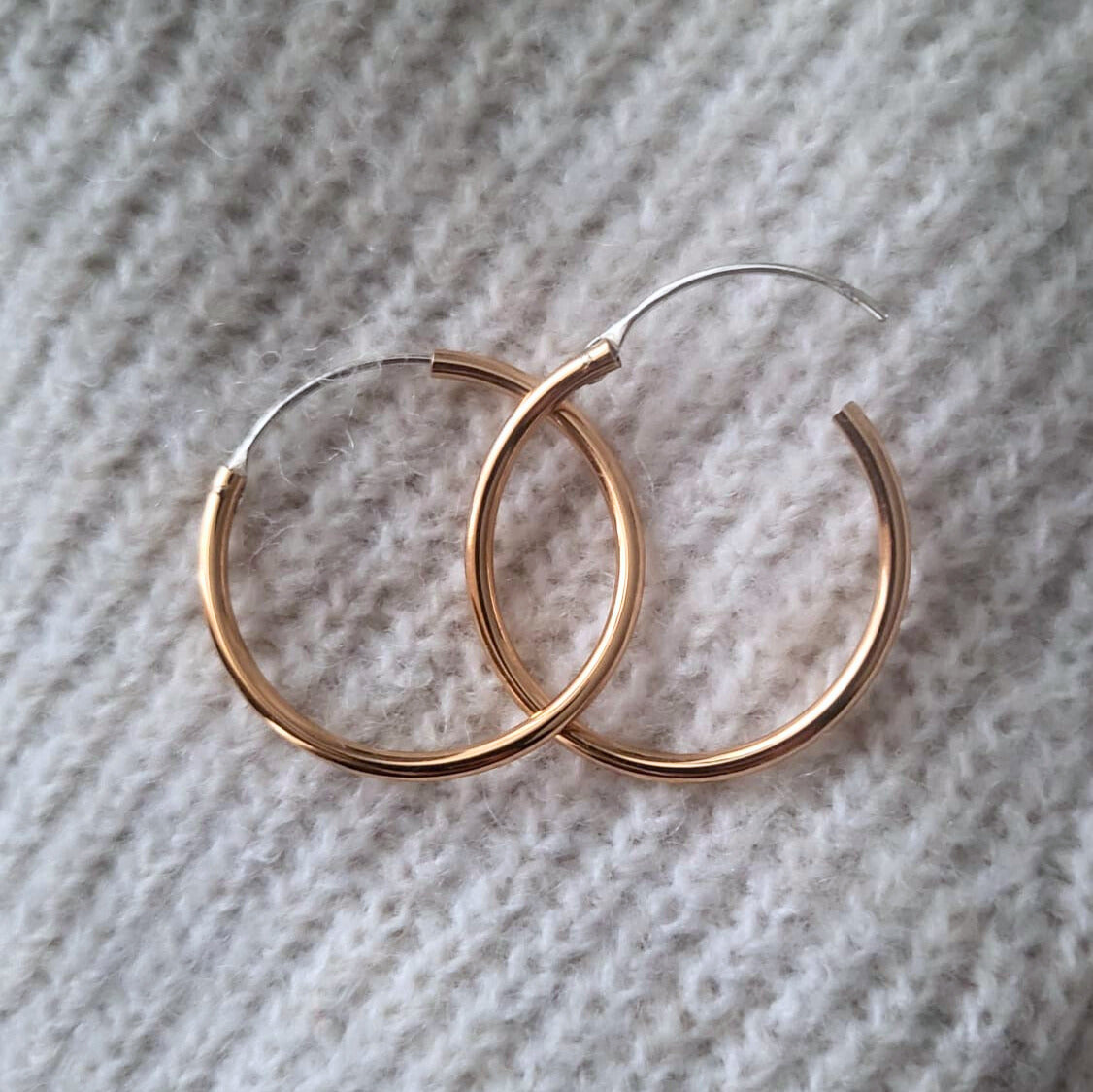 Barse Bronze and Silver Earrings 3cm