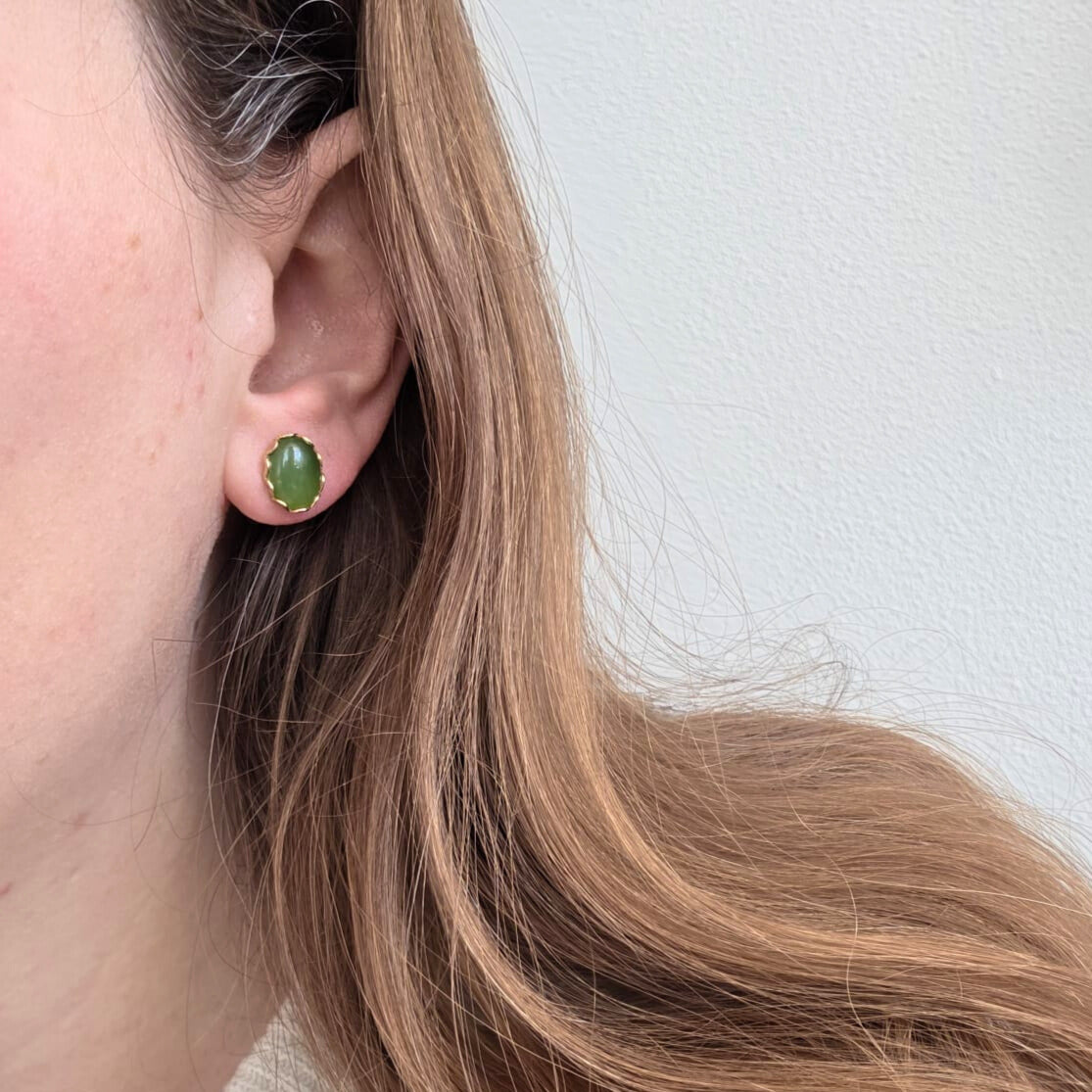 Vintage 14k gold serpentine stud earrings