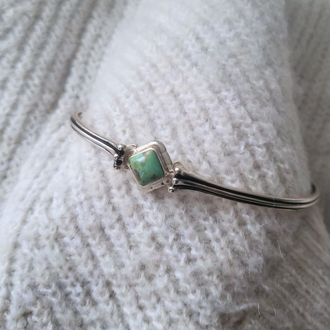 Barse Silver Cuff Bracelet Turquoise