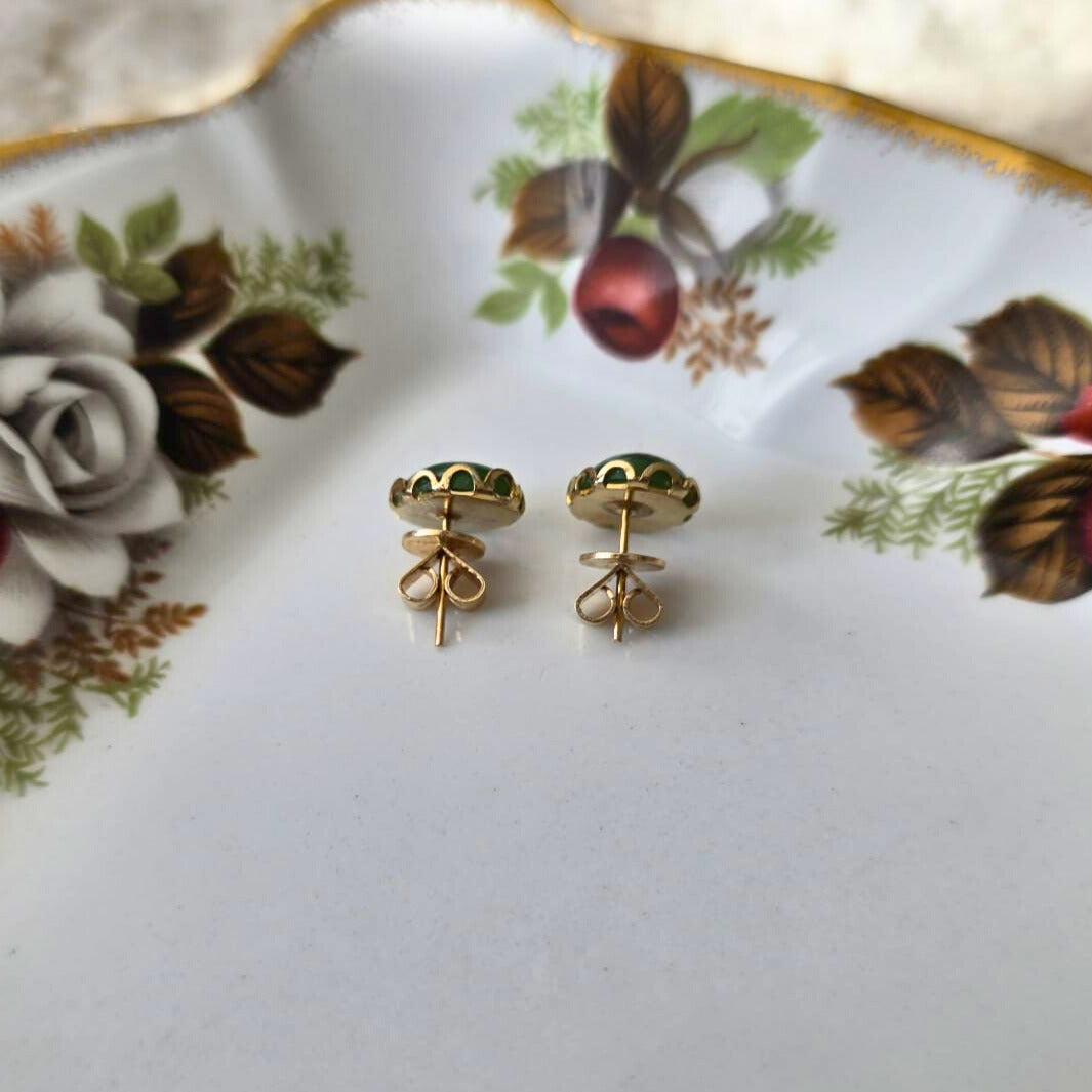 Vintage 14k gold serpentine stud earrings