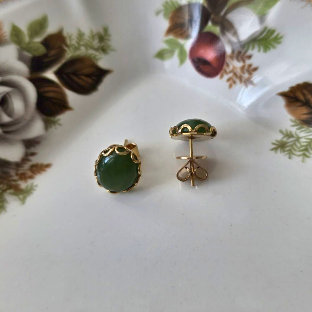 Vintage 14k gold serpentine stud earrings