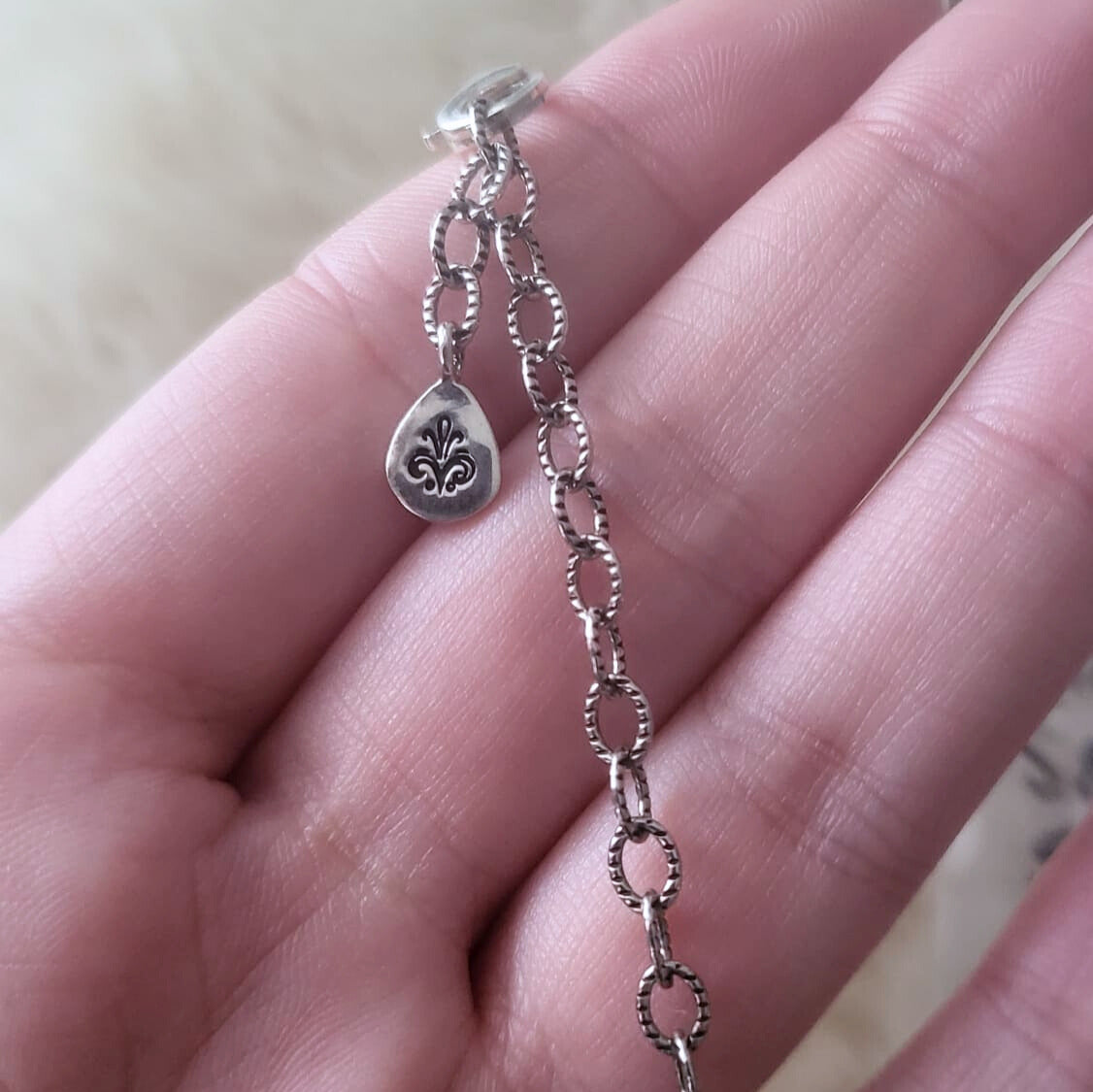 Barse Silver Chain Braid Detail