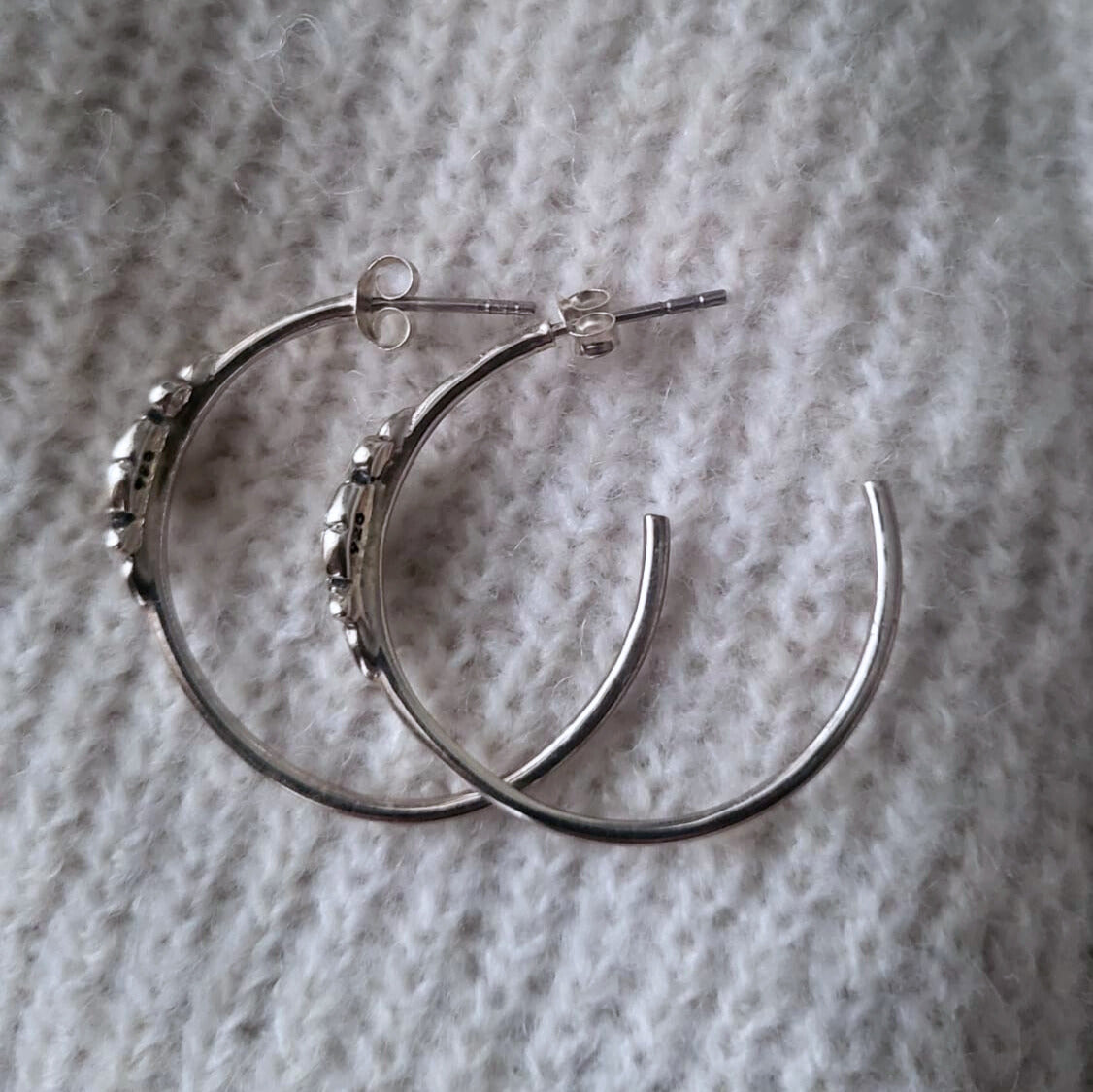 Barse Silver Earrings Flower