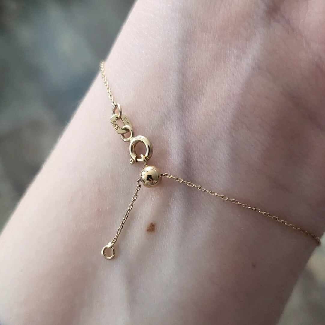 Pre-owned 14k gold bracelet with yellow stones
