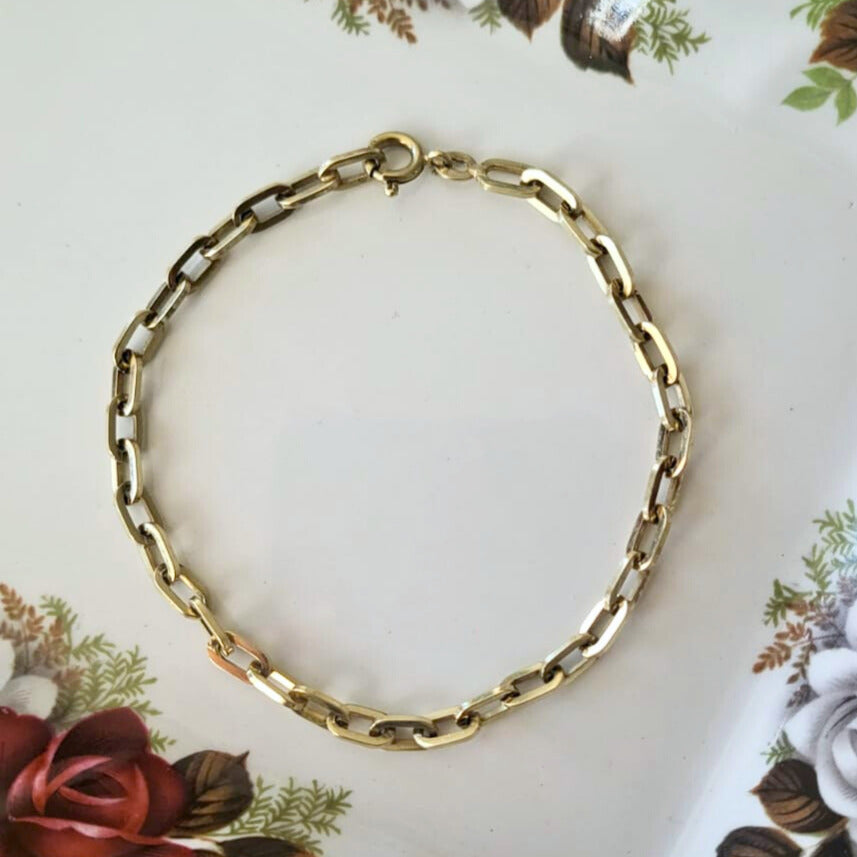 Vintage 14k gold link bracelet