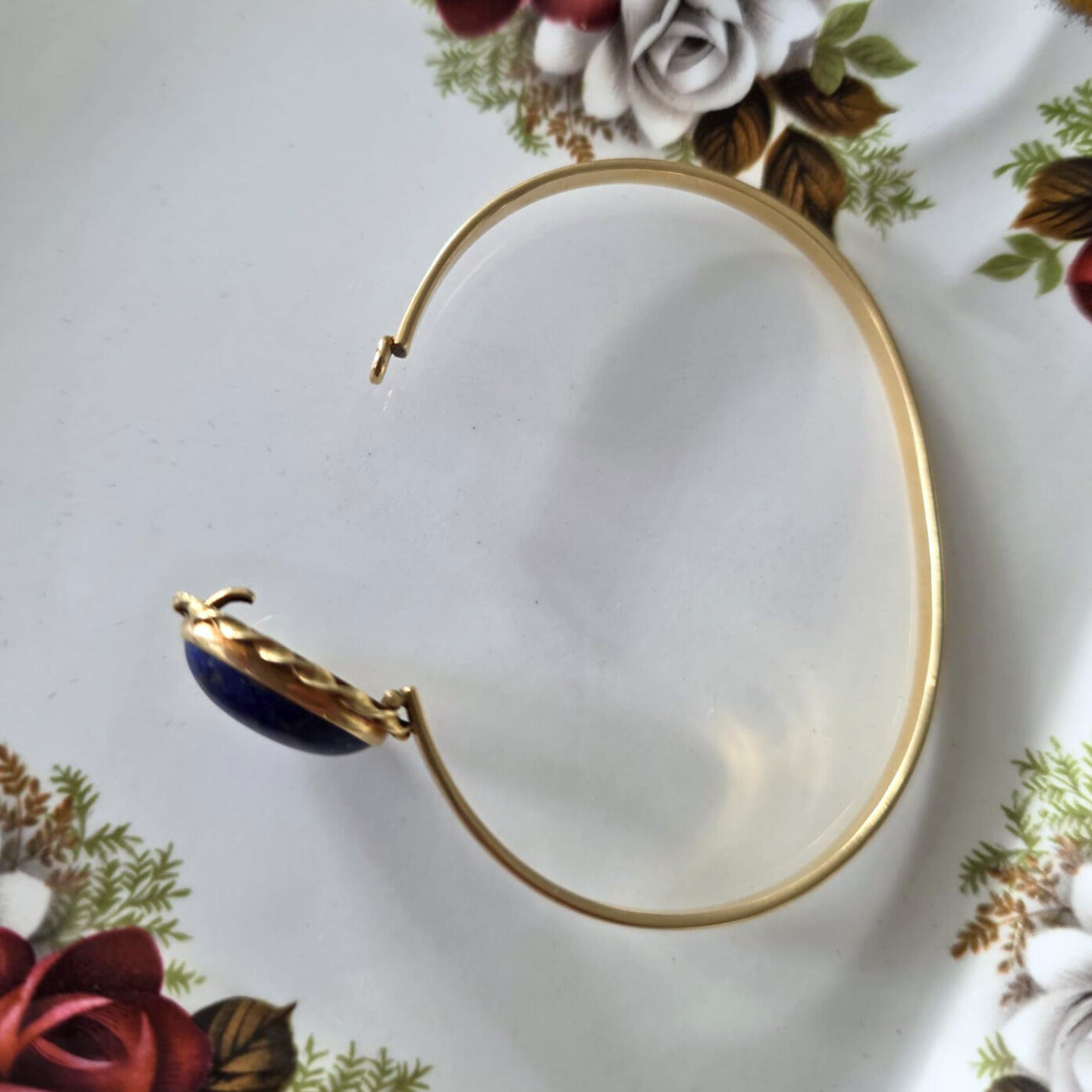 Vintage 14k gold lapis lazuli bracelet