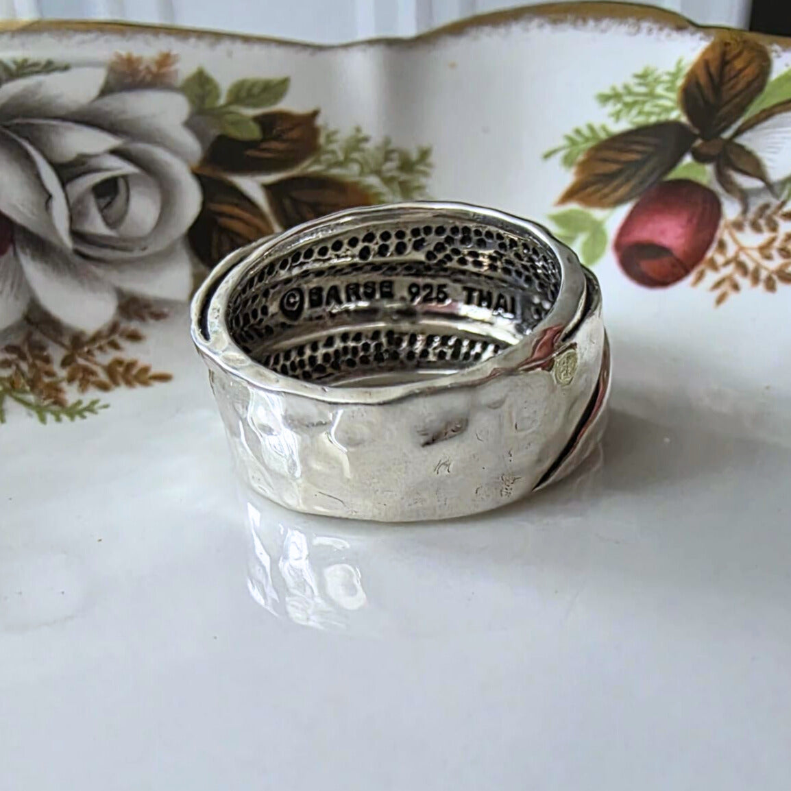 Barse Silver Hammered Wrap Ring