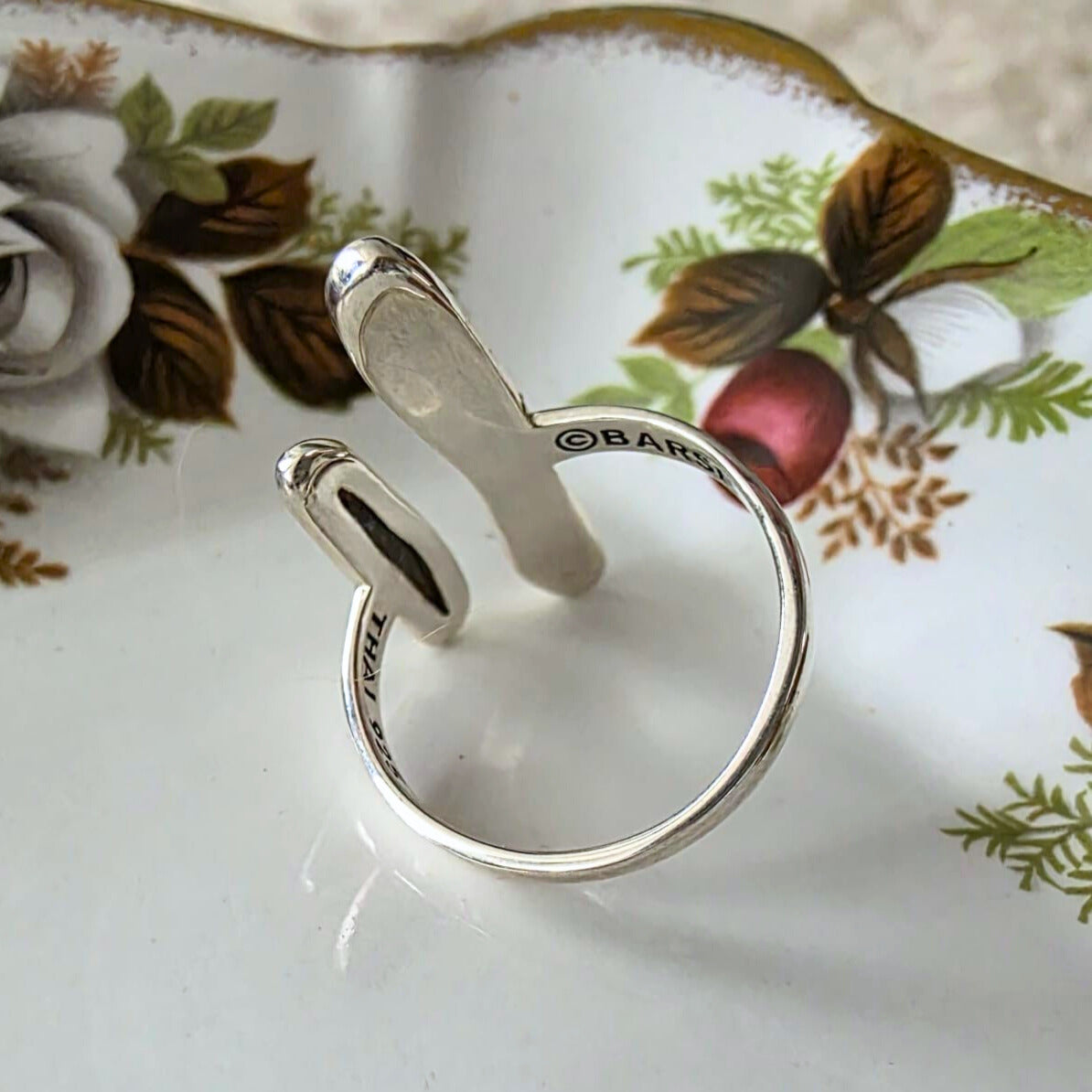Barse Silver Abalone Ring