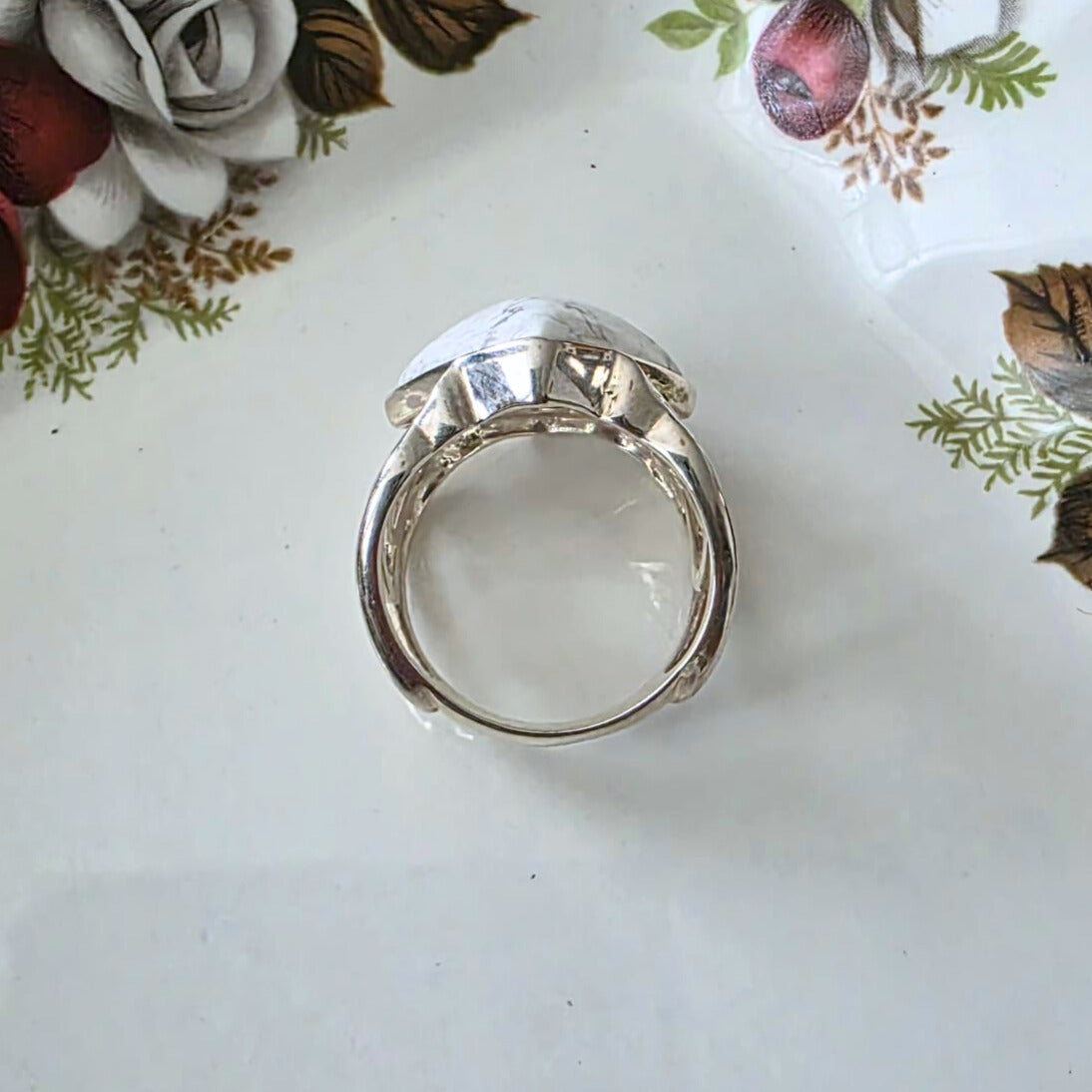 Barse Silver Howlite Ring