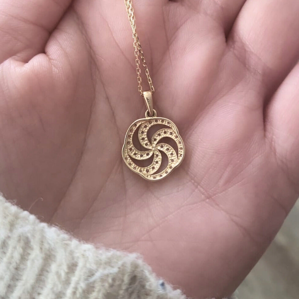 Pre-owned 14k gold necklace with pendant