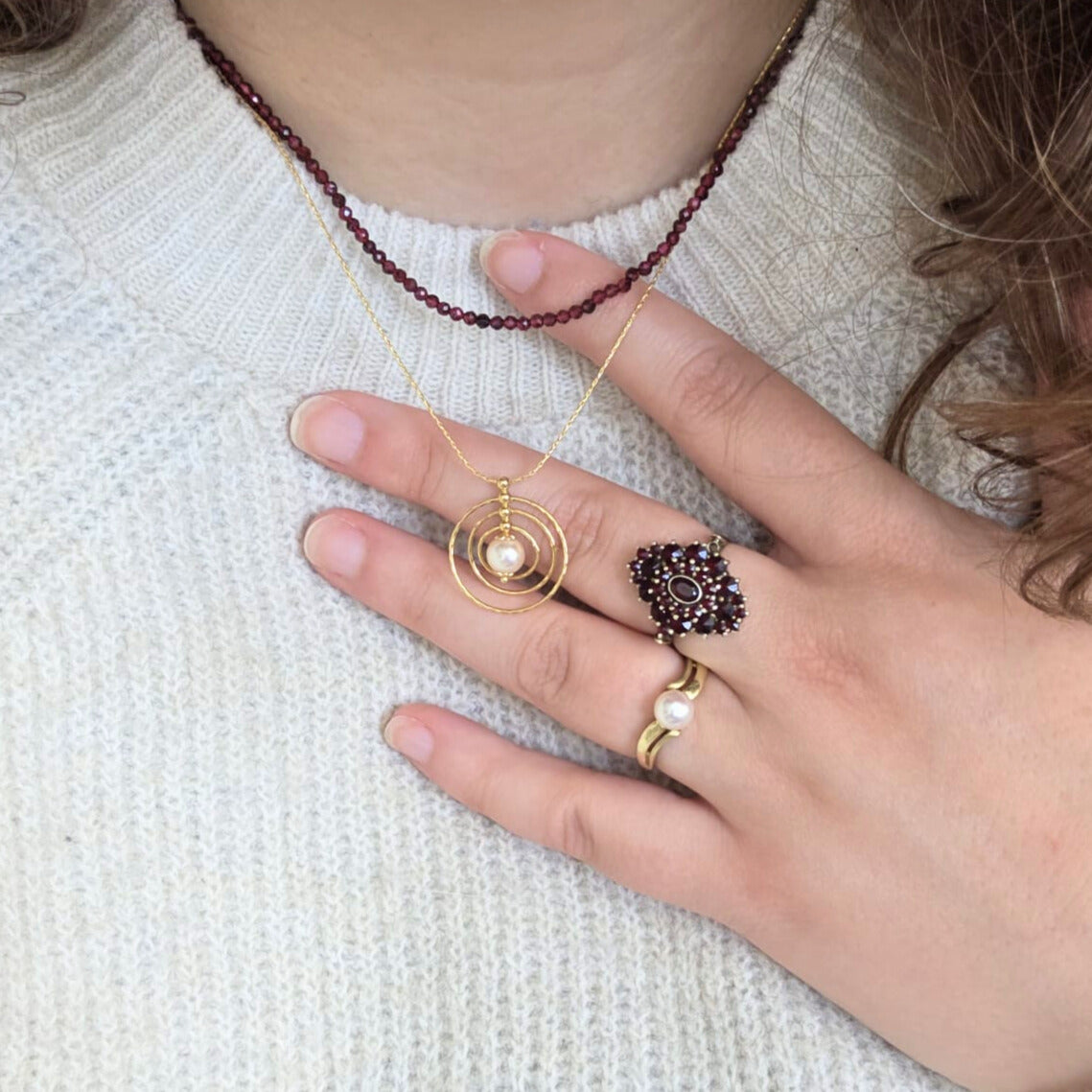 Vintage 14k gold ring with pearl