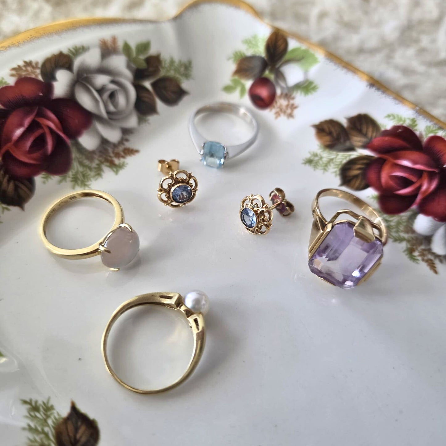 Vintage 14k gold ring with pearl