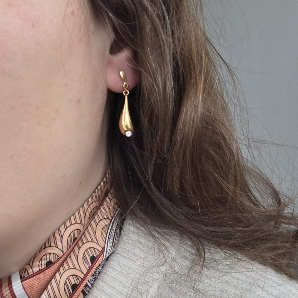 Vintage 18k gouden oorhangers