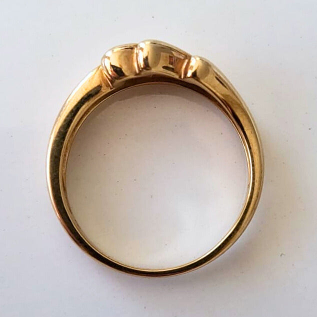 Vintage 14k gold ring wave