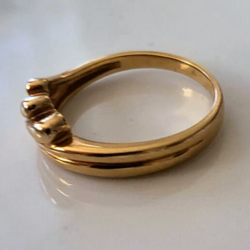 Vintage 14k gold ring wave