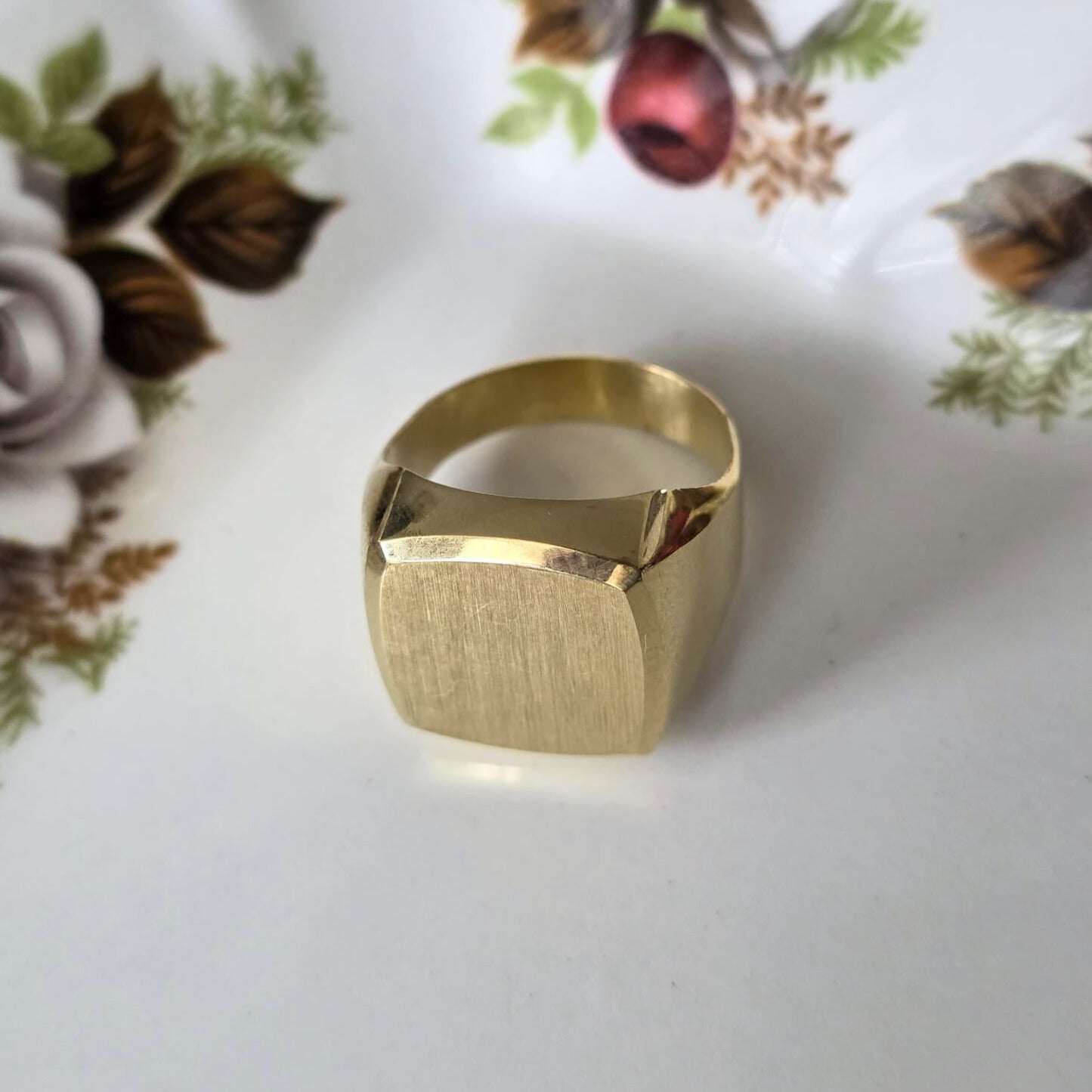 Vintage 14k gouden zegelring