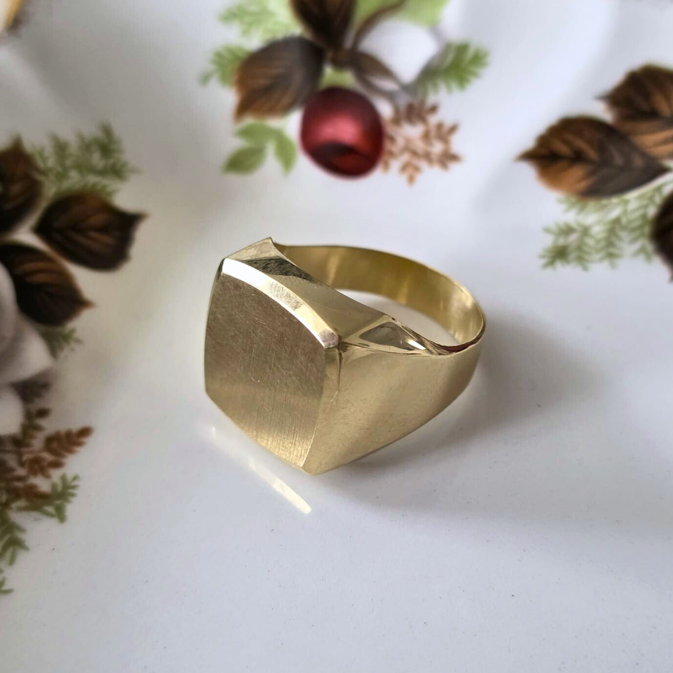 Vintage 14k gouden zegelring