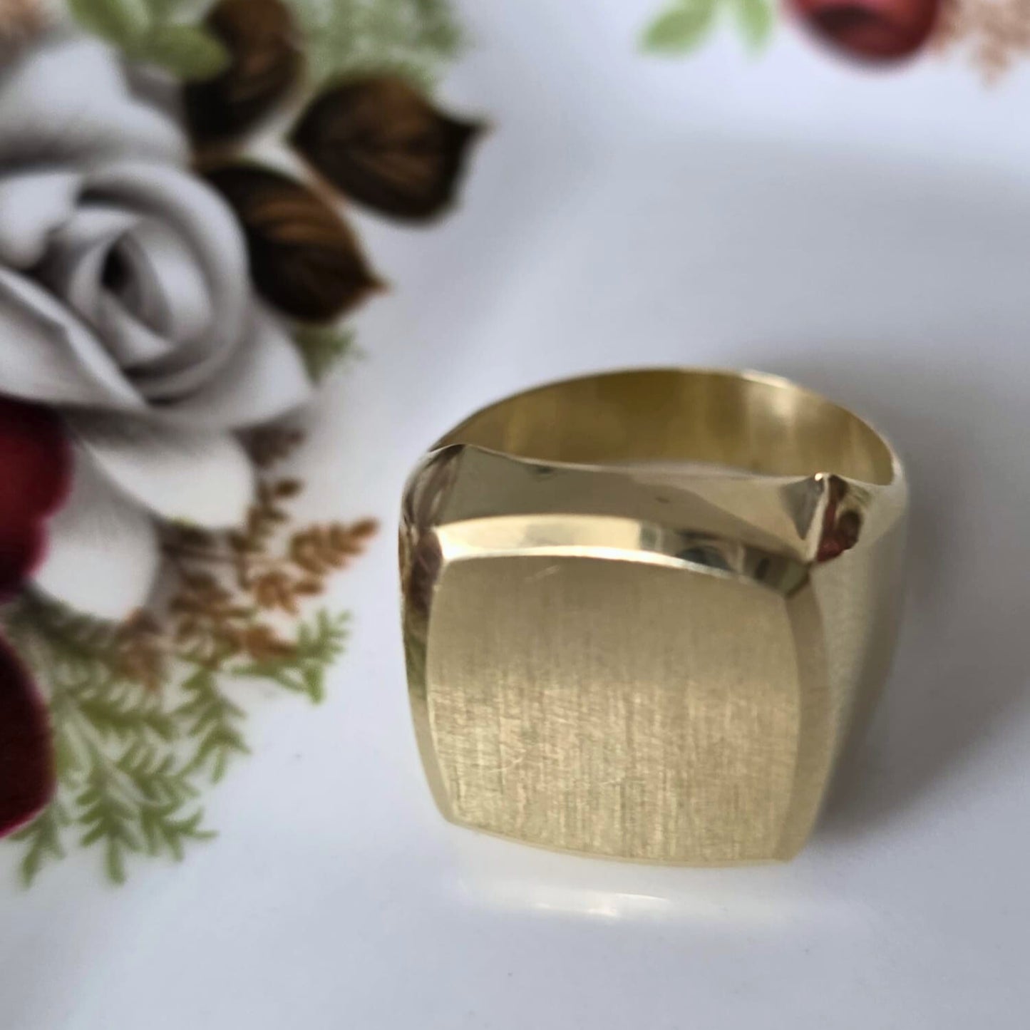 Vintage 14k gouden zegelring