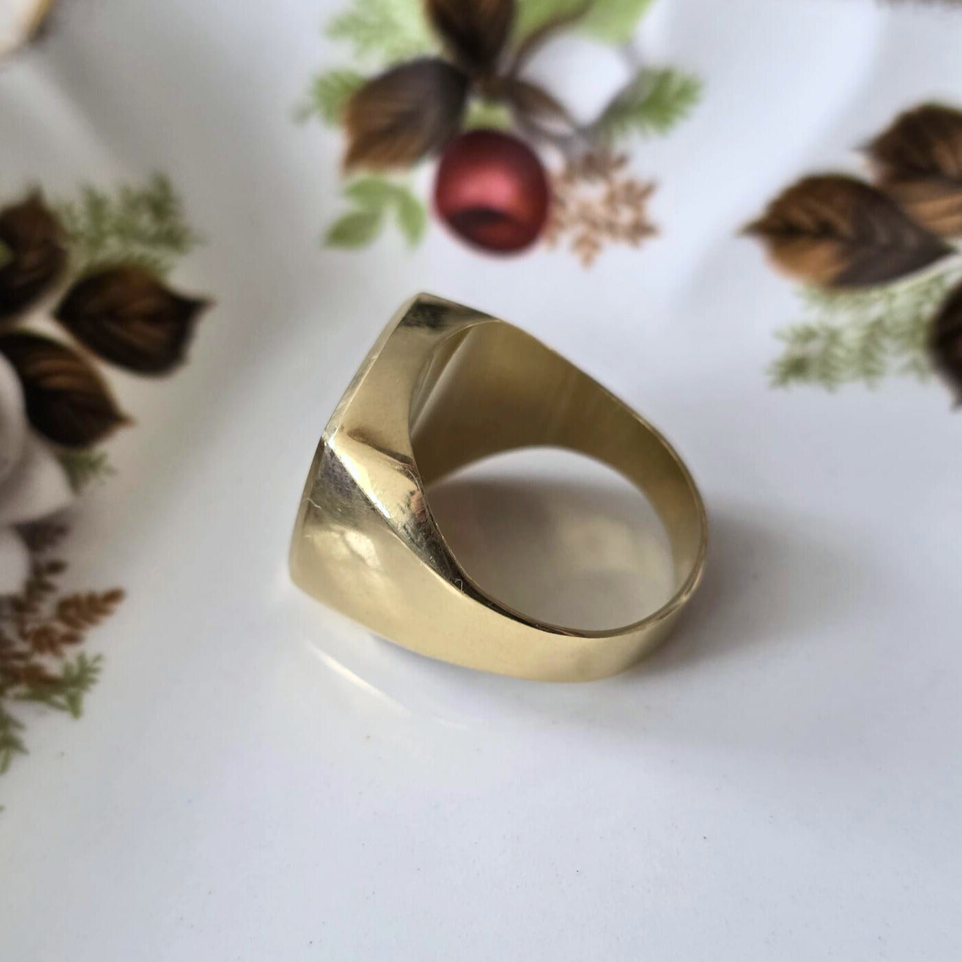 Vintage 14k gouden zegelring