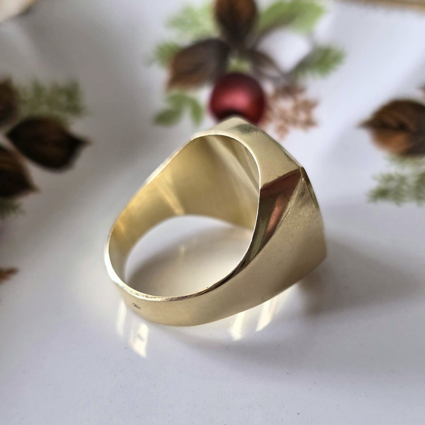 Vintage 14k gouden zegelring