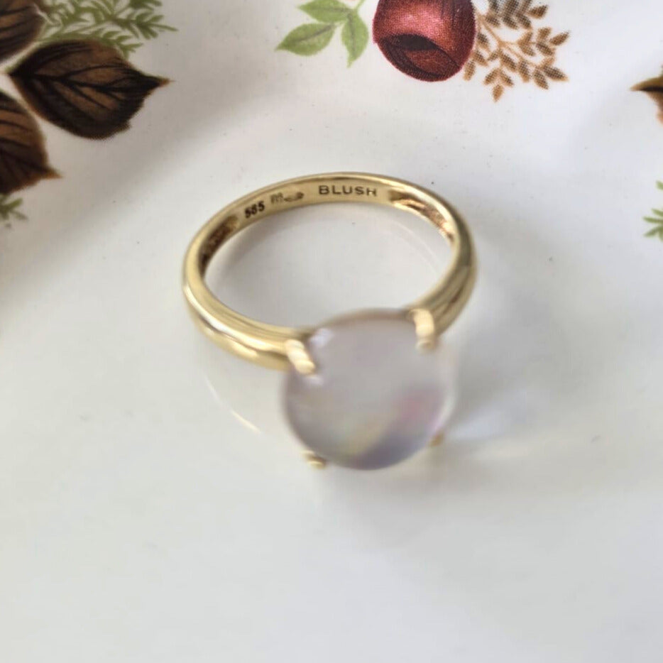 Pre-owned 14k gold ring with moonstone