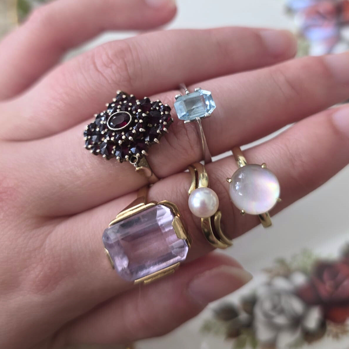 Vintage 14k gold ring with pearl