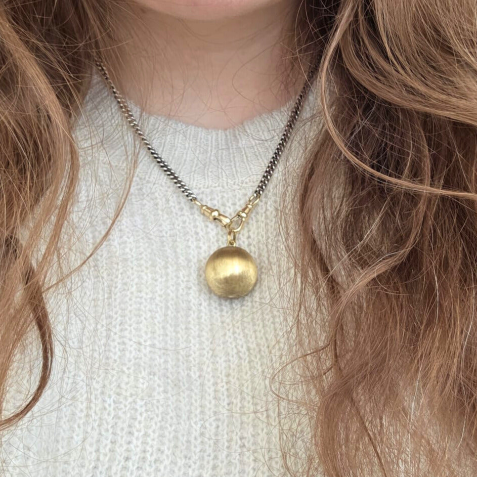 Vintage 14k gouden hanger bal