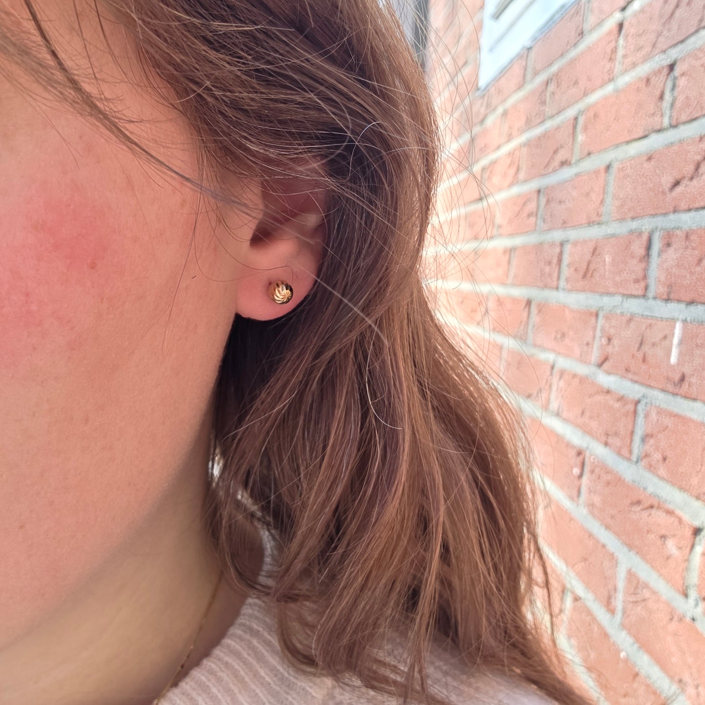 Vintage 14k gouden oorstekers sparkle