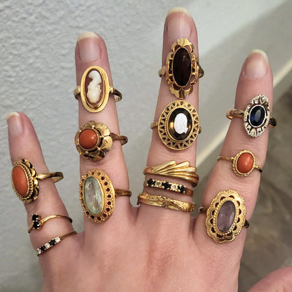 Vintage 14k gouden ring schors