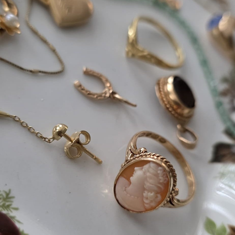 Vintage 14k gouden hanger hoefijzer