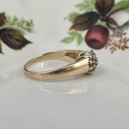 Vintage 14k gold ring with diamonds