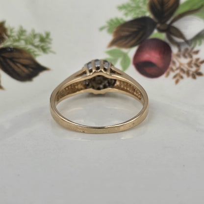 Vintage 14k gold ring with diamonds