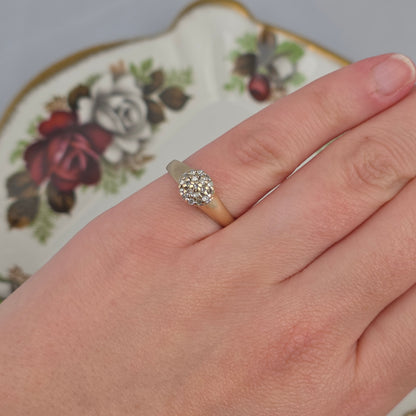 Vintage 14k gold ring with diamonds