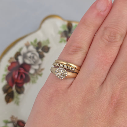 Vintage 14k gold ring with diamonds