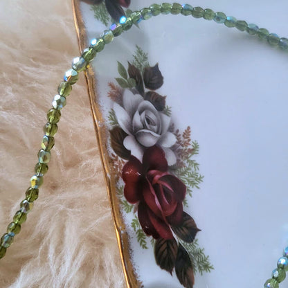Barse Zilver Ketting Groene Kwarts Kralen
