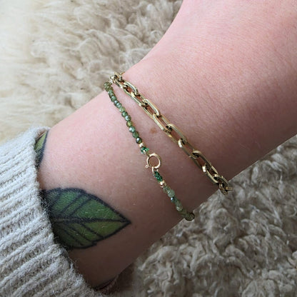 Vintage 14k gouden schakel armband