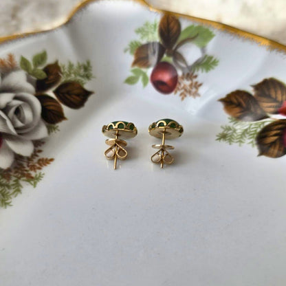 Vintage 14k gouden oorstekers serpentijn