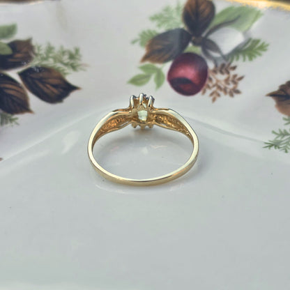 Vintage 10k ring met peridot