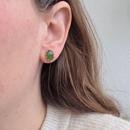 Vintage 14k gouden oorstekers serpentijn