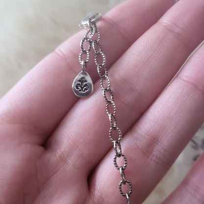 Barse Zilver Ketting Vlecht Detail