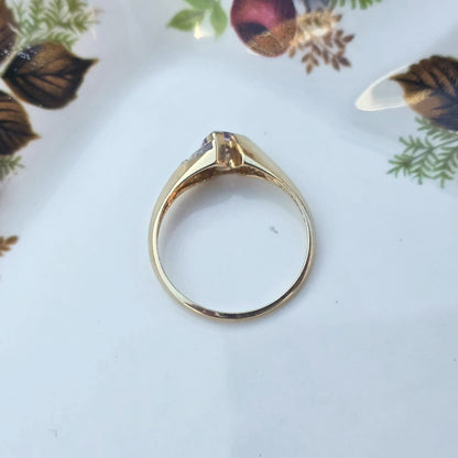 Vintage 10k ring met amethist