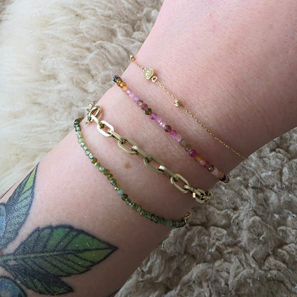 Vintage 14k gouden schakel armband