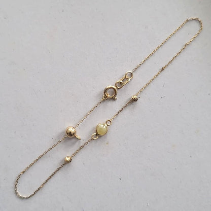 Pre-owned 14k gouden armband geel steentje