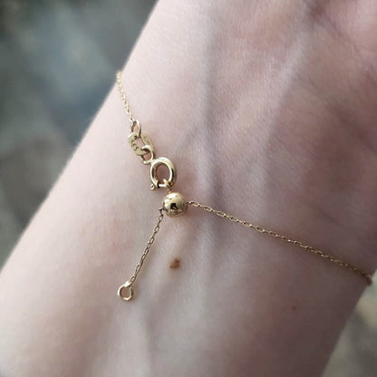 Pre-owned 14k gouden armband geel steentje