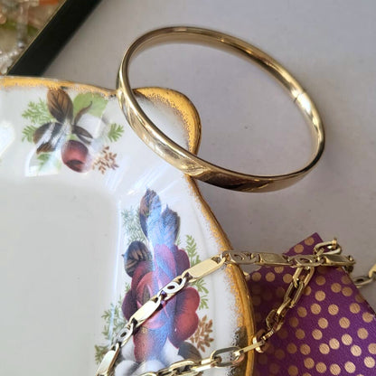 Vintage 14k gouden schakel armband
