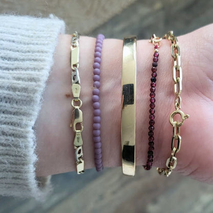 Vintage 14k gouden armband bi-color