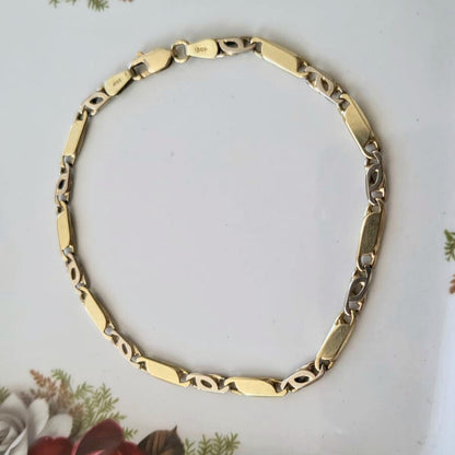 Vintage 14k gouden armband bi-color