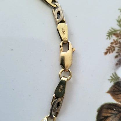 Vintage 14k gouden armband bi-color