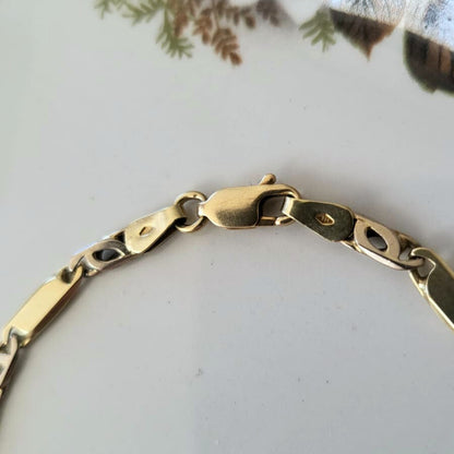 Vintage 14k gouden armband bi-color