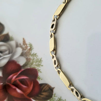 Vintage 14k gouden armband bi-color